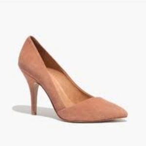 Madewell Mira Suede Heel in Beige